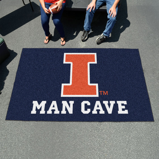 Illinois Illini Man Cave Ulti-Mat Rug - 5ft. x 8ft.