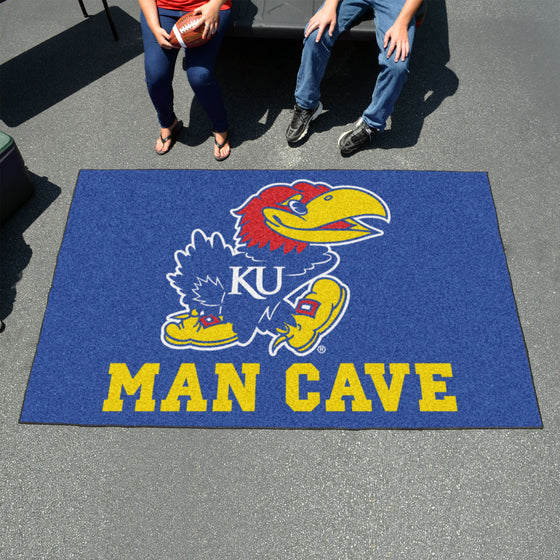 Kansas Jayhawks Man Cave Ulti-Mat Rug - 5ft. x 8ft.