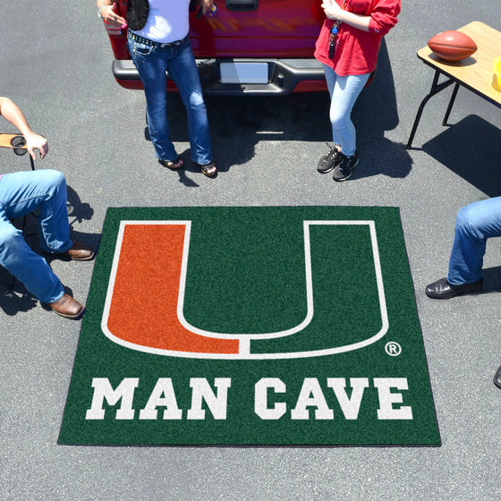 Miami Hurricanes Man Cave Tailgater Rug - 5ft. x 6ft.