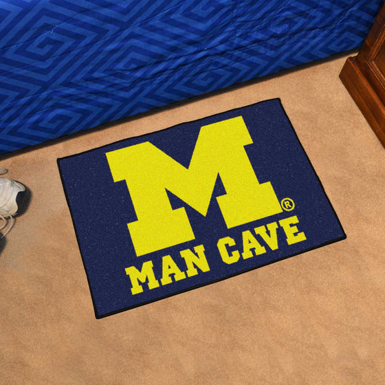 Michigan Wolverines Man Cave Starter Mat Accent Rug - 19in. x 30in.