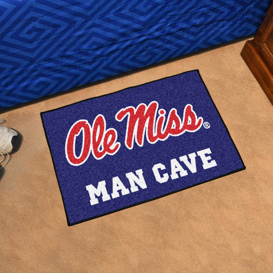 Ole Miss Rebels Man Cave Starter Mat Accent Rug - 19in. x 30in.