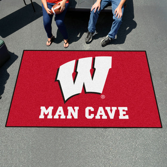 Wisconsin Badgers Man Cave Ulti-Mat Rug - 5ft. x 8ft.