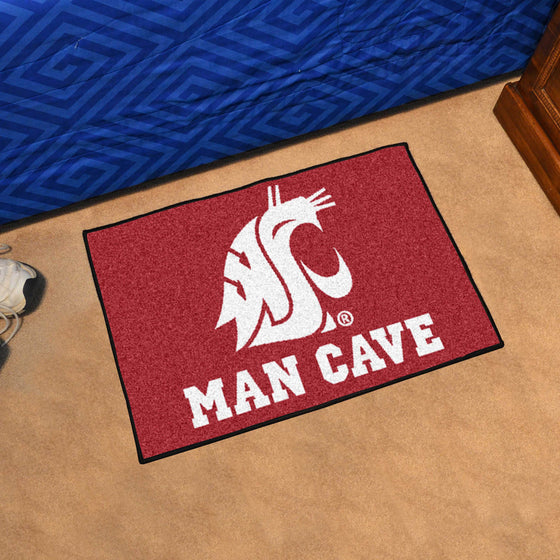 Washington State Cougars Man Cave Starter Mat Accent Rug - 19in. x 30in.