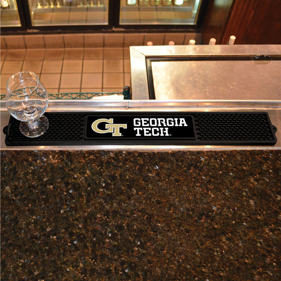 Georgia Tech Yellow Jackets Bar Drink Mat - 3.25in. x 24in.