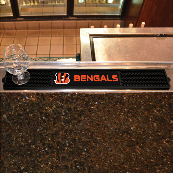 Cincinnati Bengals Bar Drink Mat - 3.25in. x 24in.