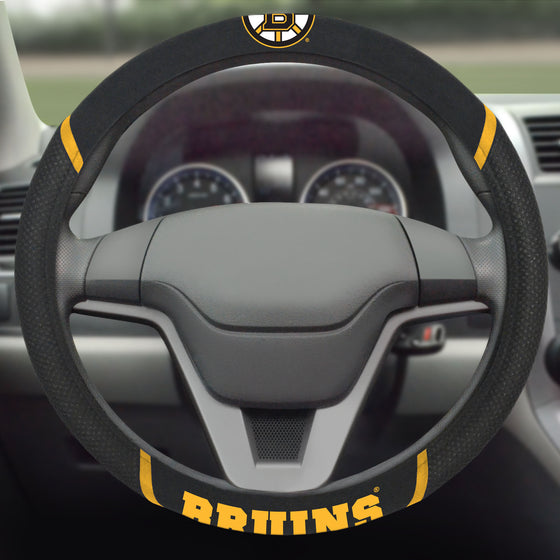 Boston Bruins Embroidered Steering Wheel Cover