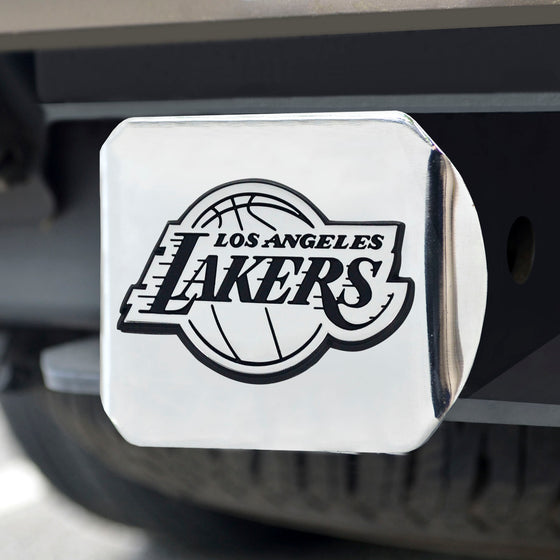 Los Angeles Lakers Chrome Metal Hitch Cover with Chrome Metal 3D Emblem