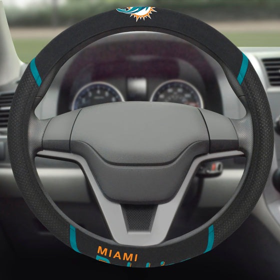 Miami Dolphins Embroidered Steering Wheel Cover