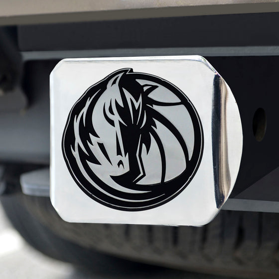 Dallas Mavericks Chrome Metal Hitch Cover with Chrome Metal 3D Emblem