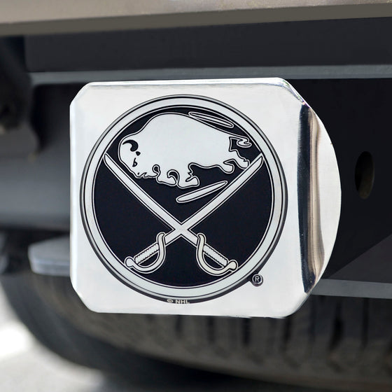 Buffalo Sabres Chrome Metal Hitch Cover with Chrome Metal 3D Emblem