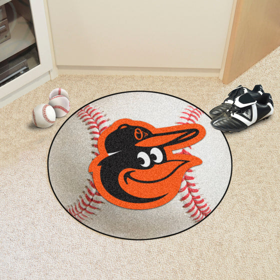 Baltimore Orioles Baseball Rug - 27in. Diameter