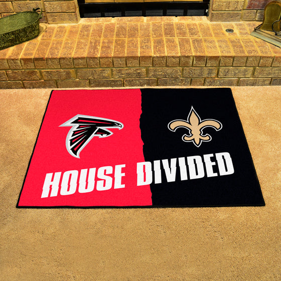 NFL House Divided - Falcons / Saints House Divided Rug - 34 in. x 42.5 in.