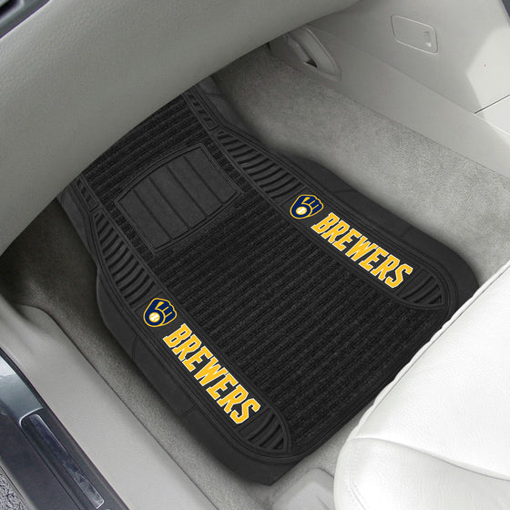 Milwaukee Brewers 2 Piece Deluxe Car Mat Set