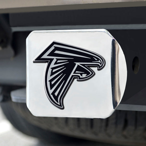 Atlanta Falcons Chrome Metal Hitch Cover with Chrome Metal 3D Emblem