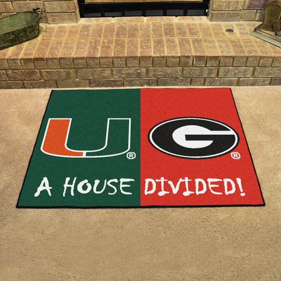 House Divided - Miami / Georgia House Divided House Divided Rug - 34 in. x 42.5 in.