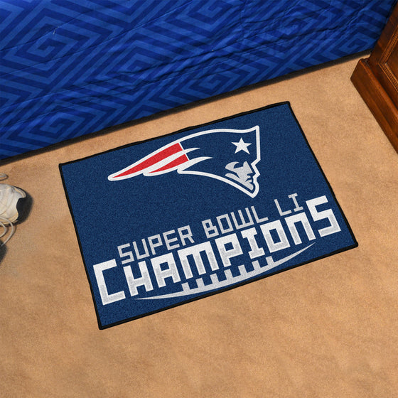 New England Patriots Starter Mat Accent Rug - 19in. x 30in., 2017 Super Bowl LI Champions