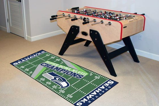 Seattle Seahawks Field Runner Mat - 30in. x 72in., 2014 Super Bowl XLVIII Champions