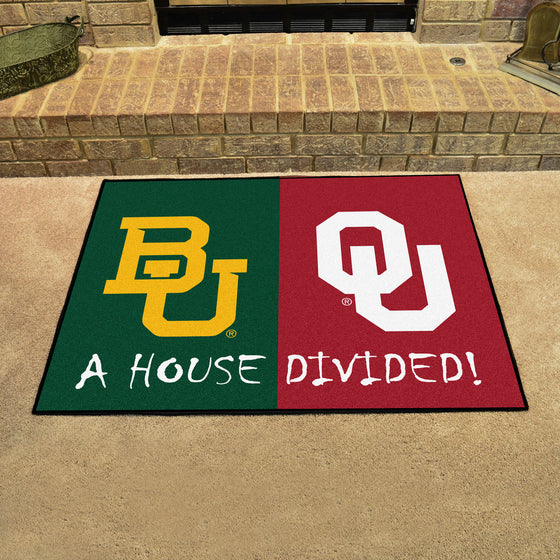 House Divided - Baylor / Oklahoma House Divided House Divided Rug - 34 in. x 42.5 in.