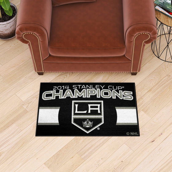 Los Angeles Kings Starter Mat Accent Rug - 19in. x 30in., 2014 NHL Stanley Cup Champions