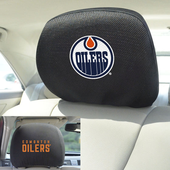 Edmonton Oilers Embroidered Head Rest Cover Set - 2 Pieces