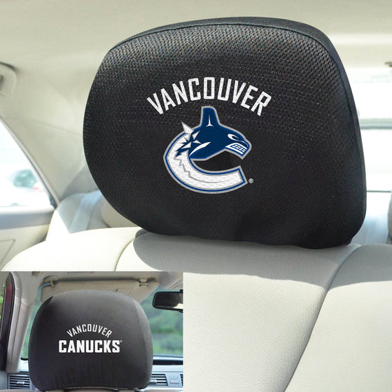 Vancouver Canucks Embroidered Head Rest Cover Set - 2 Pieces