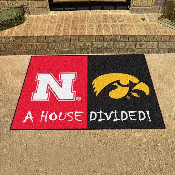 House Divided - Nebraska / Iowa House Divided House Divided Rug - 34 in. x 42.5 in.