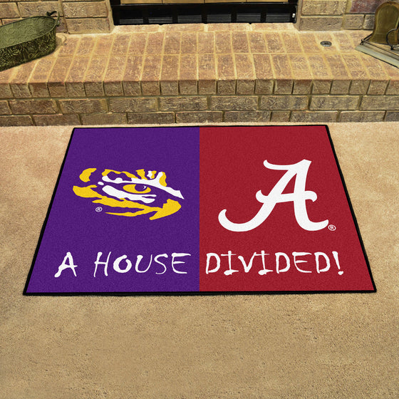 House Divided - LSU / Alabama House Divided House Divided Rug - 34 in. x 42.5 in.