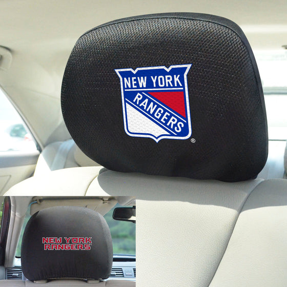 New York Rangers Embroidered Head Rest Cover Set - 2 Pieces