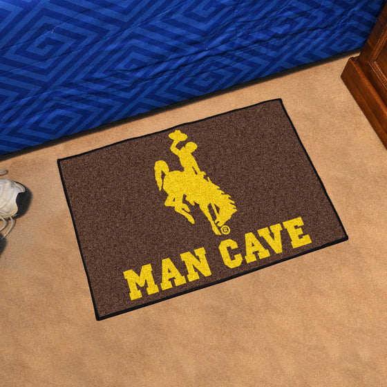 Wyoming Cowboys Man Cave Starter Mat Accent Rug - 19in. x 30in.