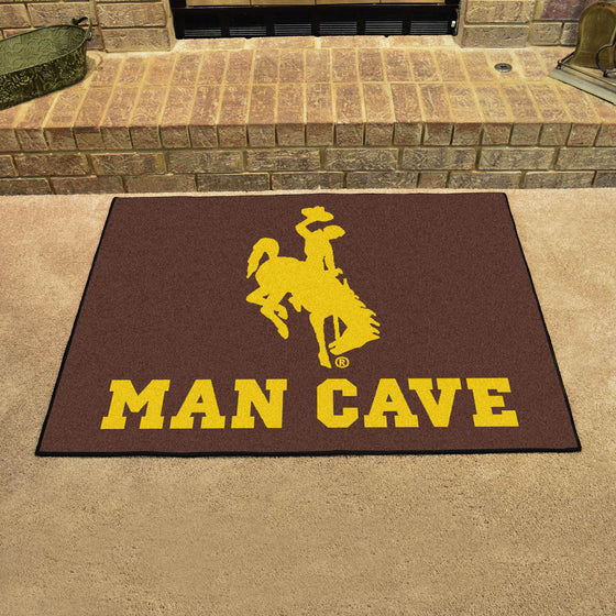 Wyoming Cowboys Man Cave All-Star Rug - 34 in. x 42.5 in.