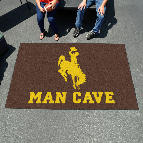 Wyoming Cowboys Man Cave Ulti-Mat Rug - 5ft. x 8ft.