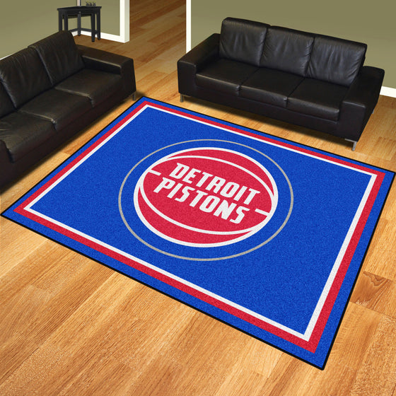 Detroit Pistons 8ft. x 10 ft. Plush Area Rug