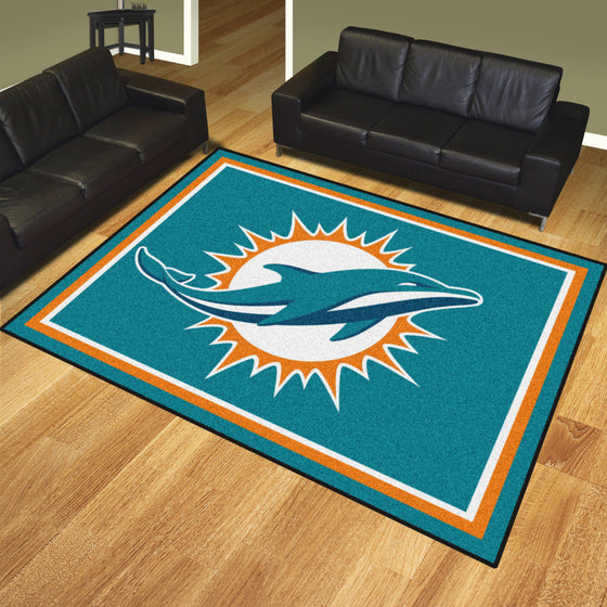 Miami Dolphins 8ft. x 10 ft. Plush Area Rug