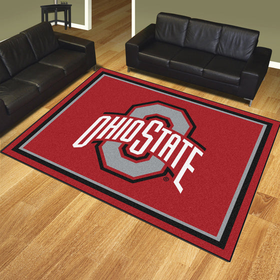 Ohio State Buckeyes 8ft. x 10 ft. Plush Area Rug