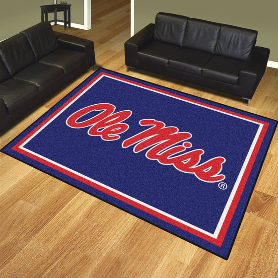 Ole Miss Rebels 8ft. x 10 ft. Plush Area Rug