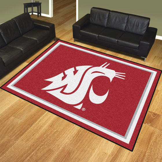 Washington State Cougars 8ft. x 10 ft. Plush Area Rug