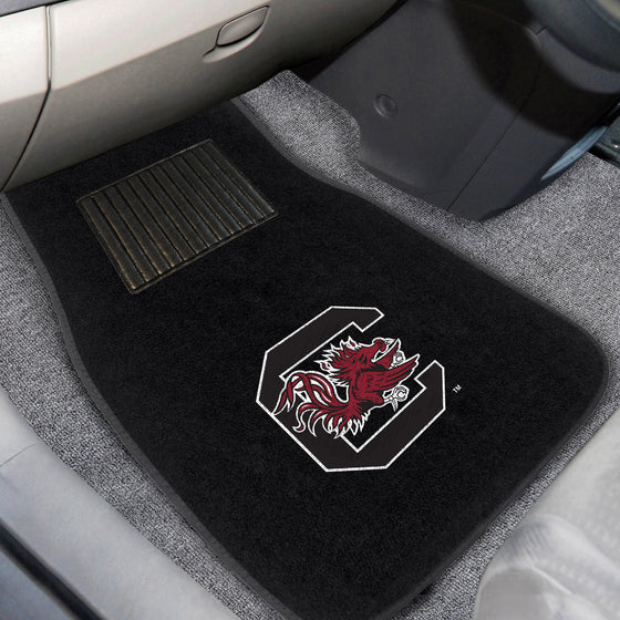 South Carolina Gamecocks Embroidered Car Mat Set - 2 Pieces