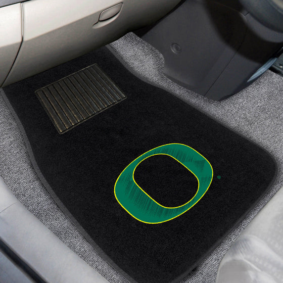 Oregon Ducks Embroidered Car Mat Set - 2 Pieces