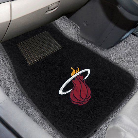 Miami Heat Embroidered Car Mat Set - 2 Pieces