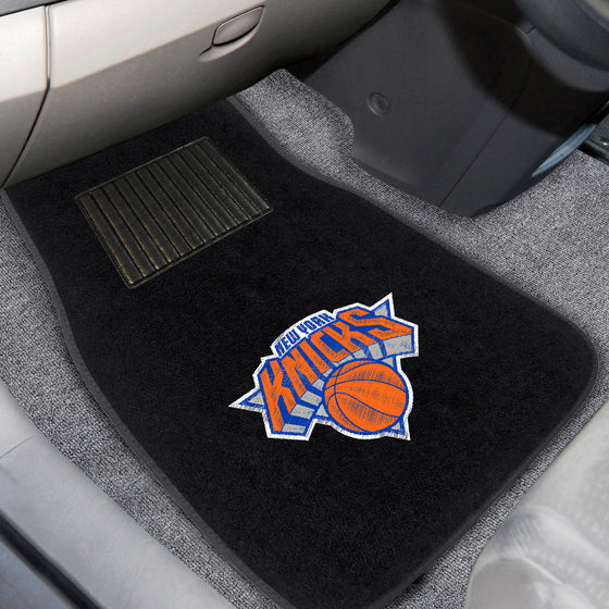 New York Knicks Embroidered Car Mat Set - 2 Pieces