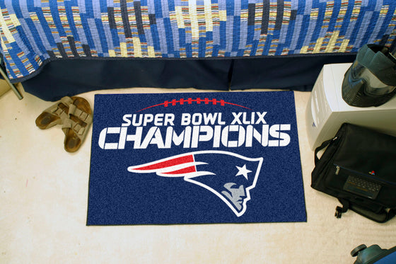 New England Patriots Starter Mat Accent Rug - 19in. x 30in., 2015 Super Bowl XLIX Champions