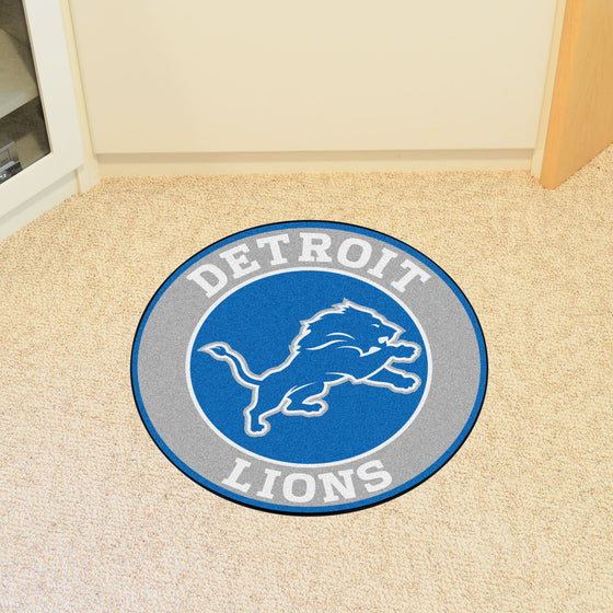 Detroit Lions Roundel Rug - 27in. Diameter