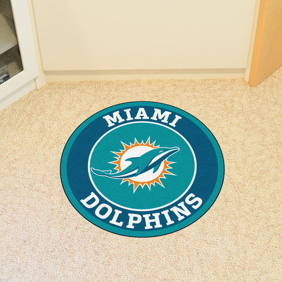 Miami Dolphins Roundel Rug - 27in. Diameter