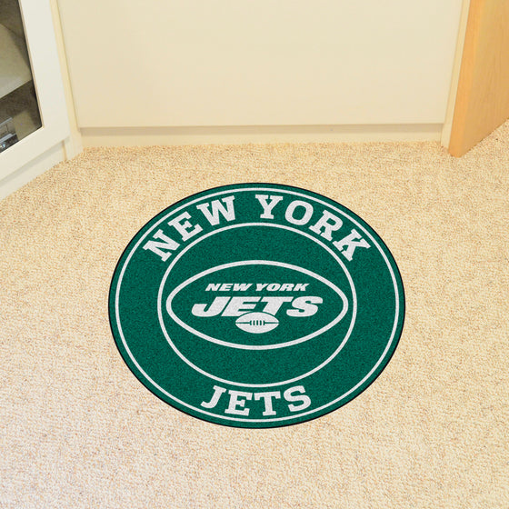 New York Jets Roundel Rug - 27in. Diameter