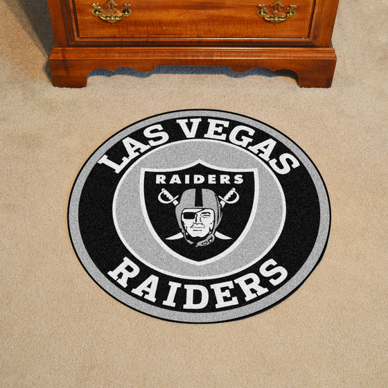 Las Vegas Raiders Roundel Rug - 27in. Diameter