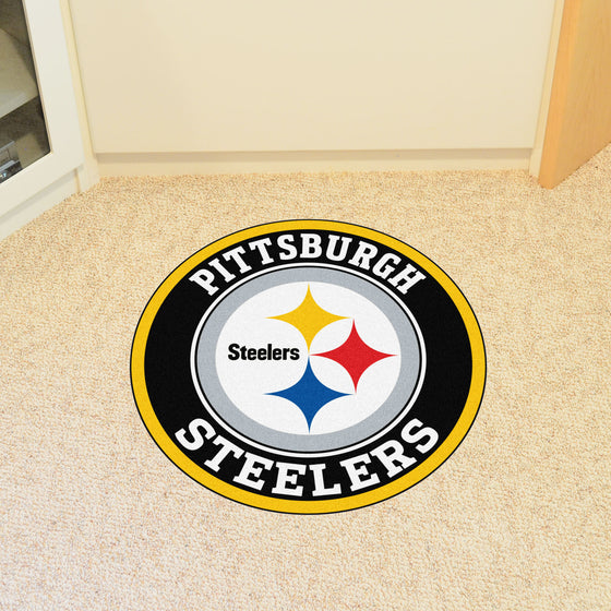 Pittsburgh Steelers Roundel Rug - 27in. Diameter