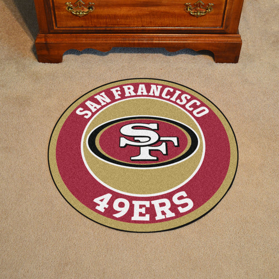 San Francisco 49ers Roundel Rug - 27in. Diameter