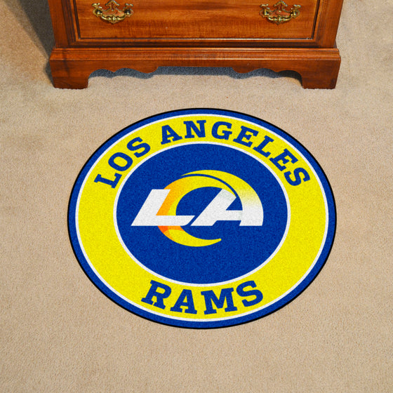 Los Angeles Rams Roundel Rug - 27in. Diameter