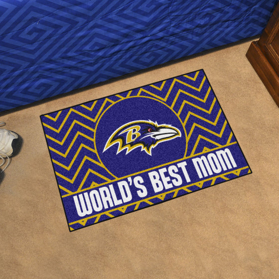 Baltimore Ravens Starter Mat Accent Rug - 19in. x 30in. World's Best Mom Starter Mat