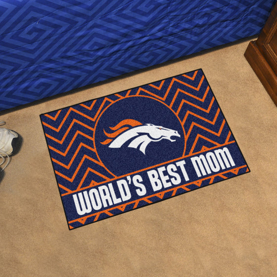 Denver Broncos Starter Mat Accent Rug - 19in. x 30in. World's Best Mom Starter Mat